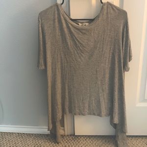 Asymmetrical gray shirt
